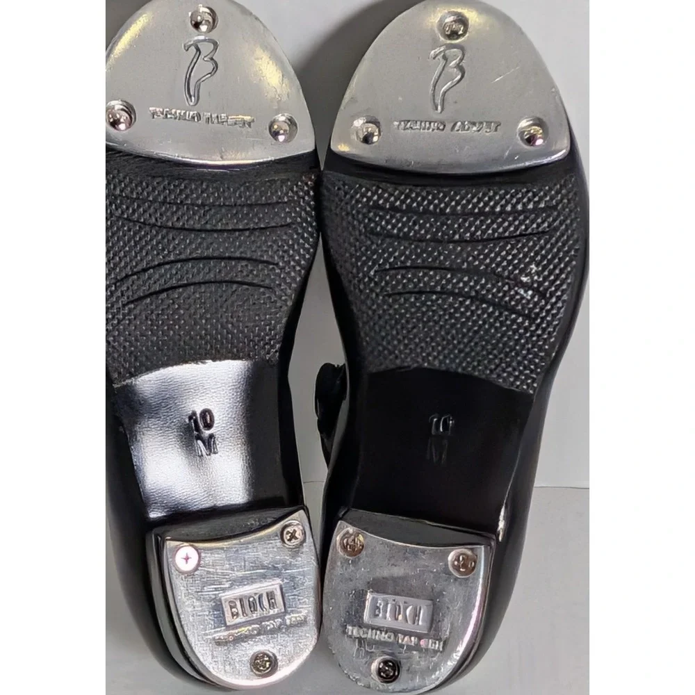 Bloch Techno Tap Toddler Tap Shoes Black Patent Mary Jane Size 10